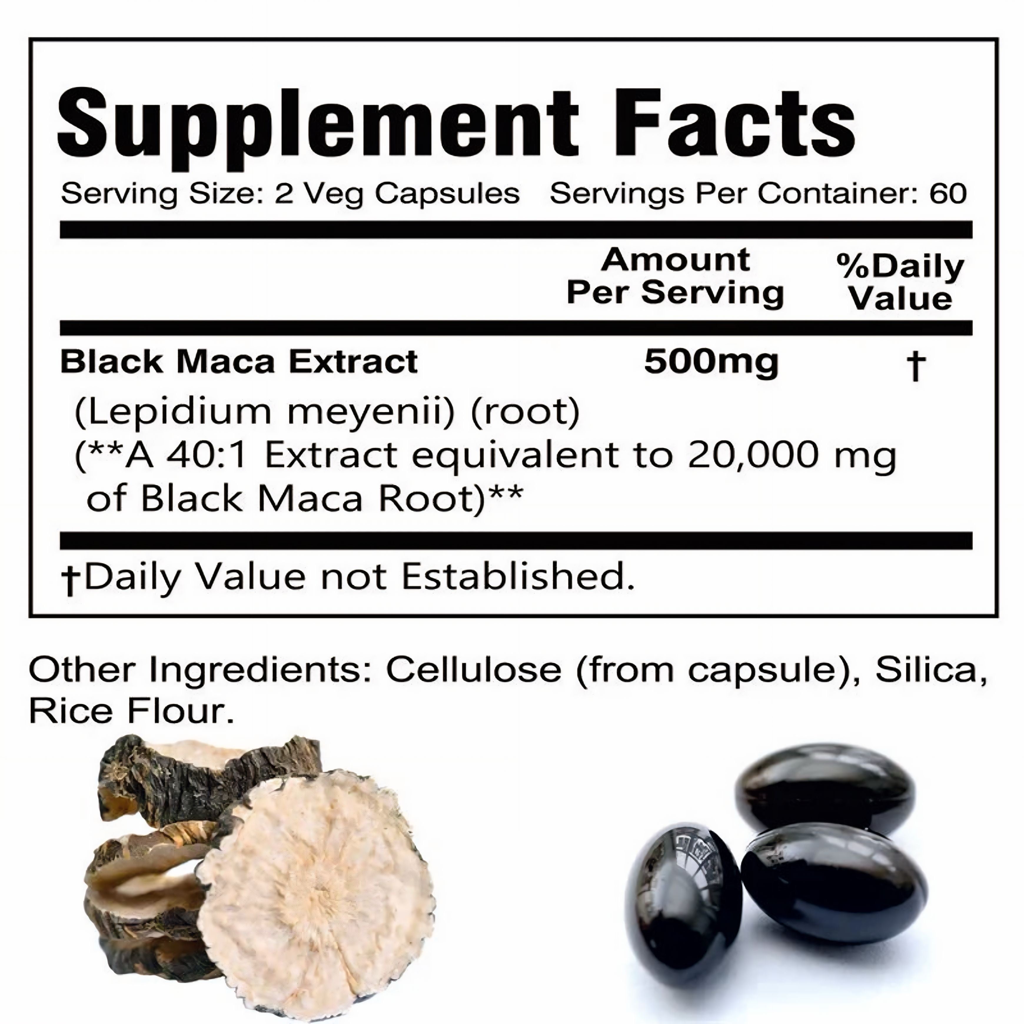 Black Maca – Boost Energy, Mood & Performance Naturally(120 caps)
