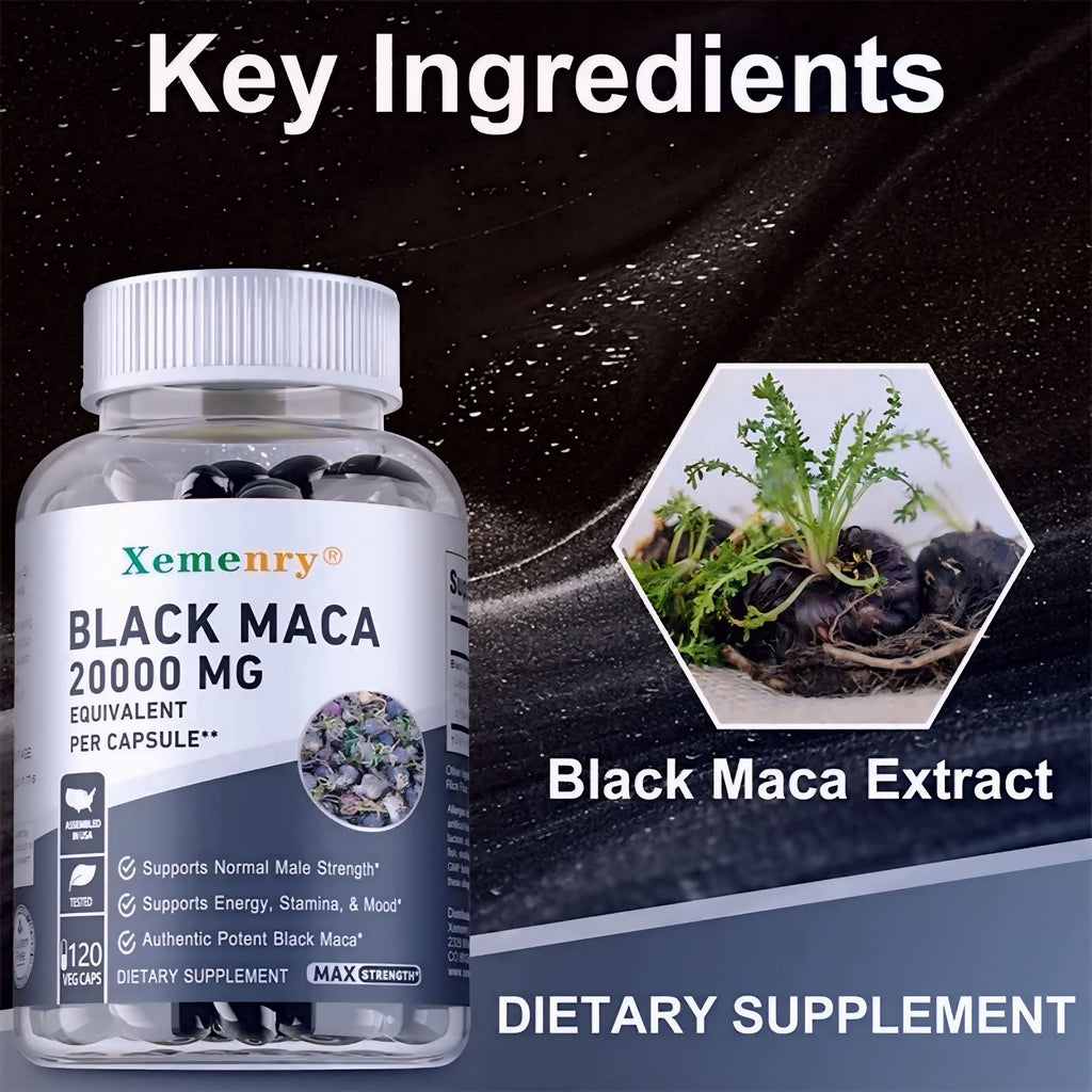 Black Maca – Boost Energy, Mood & Performance Naturally(120 caps)